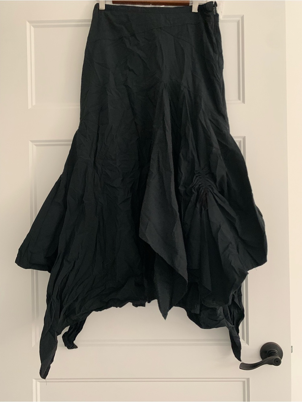 L Hanna for La Journee Black Size Small Women's Asymmetric Flared Skirt